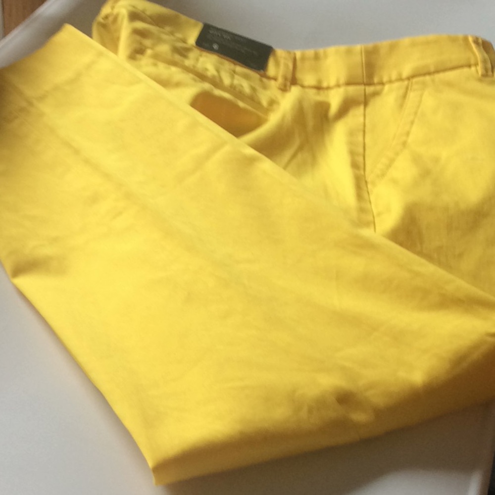 J.Crew Skimmer Pant City fit bright yellow size 6